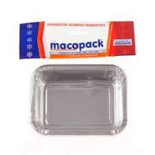 MACOPAL BANDEJA ALUM. 3 PIEZAS 5 UNDS 159X119X35 C/24 PAPEL ALUMINIO Y FILM